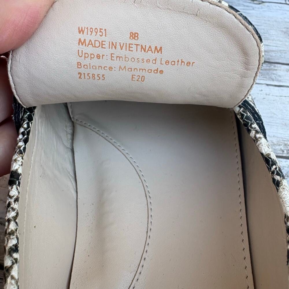 Cole Haan Leather Horse Bit Loafers Sz 8B Python Reptile Embossed‎ Maximalist - Picture 8 of 12